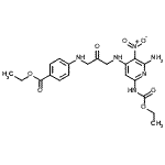 CAS 登录号：30982-97-9， 乙基4-{[3-({2-氨基-6-[(乙氧羰基)氨基]-3-硝基-4-吡啶基}氨基)-2-氧代丙基]氨基}苯甲酸酯