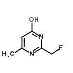 CAS#: 3110-41-6， 2-(Fluoromethyl)-6-Methyl-4-Pyrimidinol