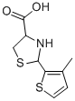 结构式 CAS# 318466-03-4, (2S,4S)-2-(3-甲基噻吩-2-基)-1,3-噻唑烷-3-鎓-4-羧酸