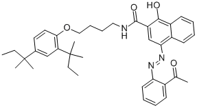 CAS#: 32180-77-1， (4Z)-4-[(2-Acetylphenyl)Hydrazinylidene]-N-[4-[2,4-Bis(2-Methylbutan-2-Yl)Phenoxy]Butyl]-1-Oxonaphthalene-2-Carboxamide