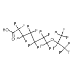 结构式 CAS# 32347-41-4, 2,2,3,3,4,4,5,5,6,6,7,7-十二氟-7-[(1,1,1,2,3,3,3-七氟-2-丙基)氧基]庚酸