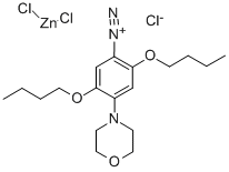CAS 登录号:32457-96-8, 2,5-二丁氧基-4-吗啉基偶氮苯氯化物氯化锌