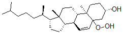 CAS#: 3328-25-4， (3S,8S,9S,10R,13R,14S,17R)-5-Hydroperoxy-10,13-Dimethyl-17-[(2R)-6-Methylheptan-2-Yl]-1,2,3,4,8,9,11,12,14,15,16,17-Dodecahydrocyclopenta[a]Phenanthren-3-Ol