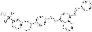 CAS#: 33450-33-8， 3-[[Ethyl-[4-(4-Phenyldiazenylnaphthalen-1-Yl)Diazenylphenyl]Amino]Methyl]Benzenesulfonic Acid