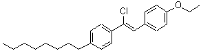 CAS#: 33468-15-4， trans-4-Octyl-alpha-Chloro-4'-Ethoxystilbene