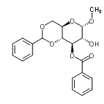 CAS#: 33535-04-5， Methyl 3-O-Benzoyl-4,6-O-Benzylidene-alpha-D-Glucopyranoside