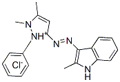 CAS#: 33639-59-7， 1,5-Dimethyl-N-[(2-Methylindol-3-Ylidene)Amino]-2-Phenylpyrazol-2-Ium-3-Amine Chloride