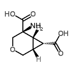 CAS 登录号：338468-43-2， (1R,5S,6S,7S)-5-氨基-3-氧杂双环[4.1.0]庚烷-5,7-二甲酸