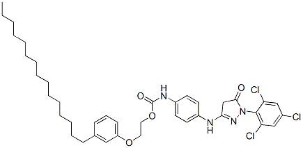 CAS#: 33899-51-3， 2-(3-Pentadecylphenoxy)Ethyl N-[4-[[5-Oxo-1-(2,4,6-Trichlorophenyl)-4H-Pyrazol-3-Yl]Amino]Phenyl]Carbamate
