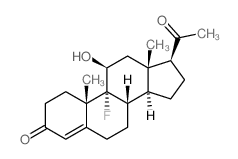 CAS 登录号：339-02-6， (8S,9R,10S,11S,13S,14S,17S)-17-乙酰基-9-氟-11-羟基-10,13-二甲基-2,6,7,8,11,12,14,15,16,17-十氢-1H-环戊二烯并[a]菲-3-酮