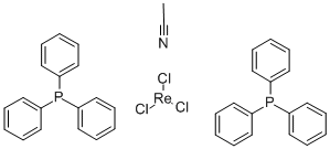 结构式 CAS# 34387-57-0, (乙腈)三氯二(三苯基膦)铼(III)