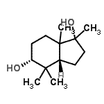CAS 登录号：344942-25-2， (3aR,5R)-1,4,4,7A-四甲基辛氢-1H-茚-1,5-二醇