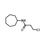 结构式 CAS# 349098-09-5, 3-氯-N-环庚基丙酰胺