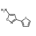 结构式 CAS# 35113-40-7, 3-(2-噻吩基)-1,2-恶唑-5-胺