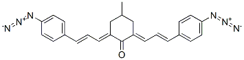 CAS 登录号：35210-50-5， (2E,6Z)-2,6-二[(E)-3-(4-叠氮基苯基)丙-2-烯亚基]-4-甲基环己烷-1-酮