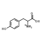 结构式 CAS# 35693-13-1, (<sup>15</sup>N)酪氨酸