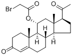 CAS 登录号：36049-50-0， [(8S,9S,10R,11R,13S,14S,17S)-17-乙酰基-10,13-二甲基-3-氧代-1,2,6,7,8,9,11,12,14,15,16,17-十二氢环戊烯并[a]菲-11-基]2-溴乙酸酯