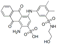 CAS 登录号：36897-88-8， 1-氨基-4-[[3-(2-羟基乙基氨基磺酰基)-4,5-二甲基苯基]氨基]-9,10-二氧代蒽-2-磺酸
