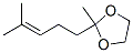 结构式 CAS# 3695-38-3, 2-甲基-2-(4-甲基戊-3-烯基)-1,3-二氧戊环