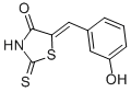 结构式 CAS# 37530-35-1, 5-[(3-羟基苯基)亚甲基]-2-硫代-1,3-噻唑烷-4-酮