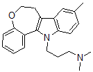 CAS#: 37683-60-6， 12-(3-Dimethylaminopropyl)-9-Methyl-12H-6,7-Dihydrobenz(2',3')Oxepino(4,5-b)Indole