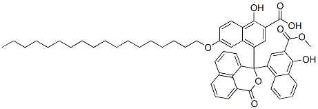 CAS#: 38122-80-4， 1-Hydroxy-4-(1-(4-Hydroxy-3-(Methoxycarbonyl)-1-Naphthyl)-3-Oxo-1H,3H-Naphtho(1,8-cd)Pyran-1-Yl)-6-(Octadecyloxy)-2-Naphthoic Acid