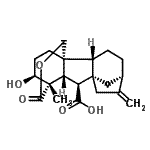 CAS 登录号：38231-54-8， (1R,2R,5R,8R,9S,10S,11S,17S)-17-羟基-11-甲基-6-亚甲基-12-氧代-13-氧杂五环[9.3.3.1<sup>5,8</sup>.0<sup>1,10</sup>.0<sup>2,8</sup>]十八烷-9-羧酸