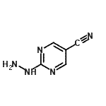 结构式 CAS# 38373-51-2, 2-肼基-5-嘧啶甲腈