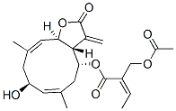 CAS 登录号：38456-36-9， [(3aR,4R,6E,8S,10E,11aR)-8-羟基-6,10-二甲基-3-亚甲基-2-氧代-3a,4,5,8,9,11a-六氢环癸[b]呋喃-4-基] (Z)-2-(乙酰氧基甲基)丁-2-烯酸酯