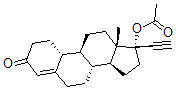 CAS#: 38673-38-0， [(8R,9S,10R,13S,14S,17S)-17-Ethynyl-13-Methyl-3-Oxo-1,2,6,7,8,9,10,11,12,14,15,16-Dodecahydrocyclopenta[a]Phenanthren-17-Yl] Acetate