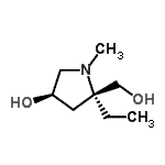 CAS 登录号：386766-72-9， (3R,5R)-5-乙基-5-(羟基甲基)-1-甲基-3-吡咯烷醇
