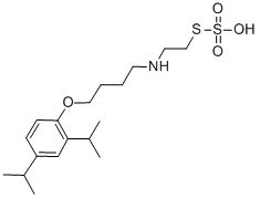 CAS#: 38920-50-2， 2,4-Di(Propan-2-Yl)-1-[4-(2-Sulfosulfanylethylamino)Butoxy]Benzene