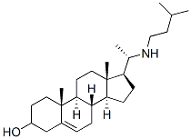 结构式 CAS# 3915-24-0, (3S,8S,9S,10R,13S,14S,17S)-10,13-二甲基-17-[(1S)-1-(3-甲基丁基氨基)乙基]-2,3,4,7,8,9,11,12,14,15,16,17-十二氢-1H-环戊二烯并[a]菲-3-醇
