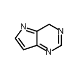 结构式 CAS# 399-61-1, 4H-吡咯并[3,2-d]嘧啶