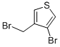 structure of CAS# 40032-80-2, 3-Bromo-4-(Bromomethyl)Thiophene;3-Bromo-4-(Bromomethyl)Thiophene 95%;3-BROMO-4-(BROMOMETHYL)THIOPHENE