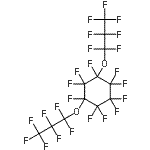 结构式 CAS# 400626-83-7, 1,1,2,2,3,3,4,5,5,6-十氟-4,6-二(七氟丙氧基)环己烷