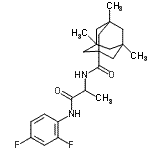 CAS#: 403695-20-5， N-{1-[(2,4-Difluorophenyl)Amino]-1-Oxo-2-Propanyl}-3,5,7-Trimethyl-1-Adamantanecarboxamide