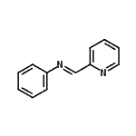 结构式 CAS# 40468-86-8, (E)-N-苯基-1-(2-吡啶基)甲亚胺