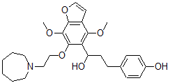 CAS#: 40681-08-1， 4,7-Dimethoxy-6-[2-(Hexahydro-1H-Azepin-1-Yl)Ethoxy]-alpha-[2-(4-Hydroxyphenyl)Ethyl]-5-Benzofuranmethanol