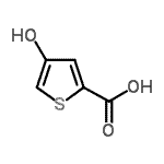 结构式 CAS# 40748-90-1, 4-羟基-2-噻吩羧酸