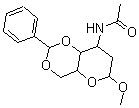 CAS 登录号：4115-63-3， 甲基 3-乙酰氨基-4,6-O-苄亚基-2,3-二脱氧-alpha-D-阿拉伯糖-吡喃己糖苷