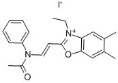 CAS#: 41729-43-5， 2-[2-(Acetylphenylamino)Ethenyl]-3-Ethyl-5,6-Dimethyl-Benzoxazolium Iodide