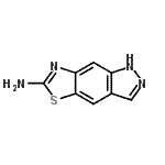 结构式 CAS# 42783-08-4, 1H-[1,3]噻唑并[5,4-f]吲唑-6-胺