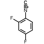 结构式 CAS# 428818-83-1, 2,4-二氟-1-异氰基苯