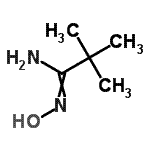 结构式 CAS# 42956-75-2, N'-羟基-2,2-二甲基丙脒
