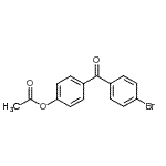 structure of CAS# 4306-46-1, 4-(4-Bromobenzoyl)Phenyl Acetate;4-Acetoxy-4'-bromobenzophenone