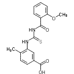 CAS#: 433691-40-8， 3-{[(2-Methoxybenzoyl)Carbamothioyl]Amino}-4-Methylbenzoic Acid