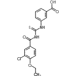 CAS 登录号：433691-61-3， 3-{[(3-氯-4-乙氧基苯甲酰基)硫代氨基甲酰]氨基}苯甲酸