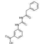 CAS 登录号：433967-43-2， 3-{[(苯基乙酰基)硫代氨基甲酰]氨基}苯甲酸