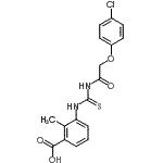 CAS 登录号：434308-44-8， 3-({[(4-氯苯氧基)乙酰基]硫代氨基甲酰}氨基)-2-甲基苯甲酸